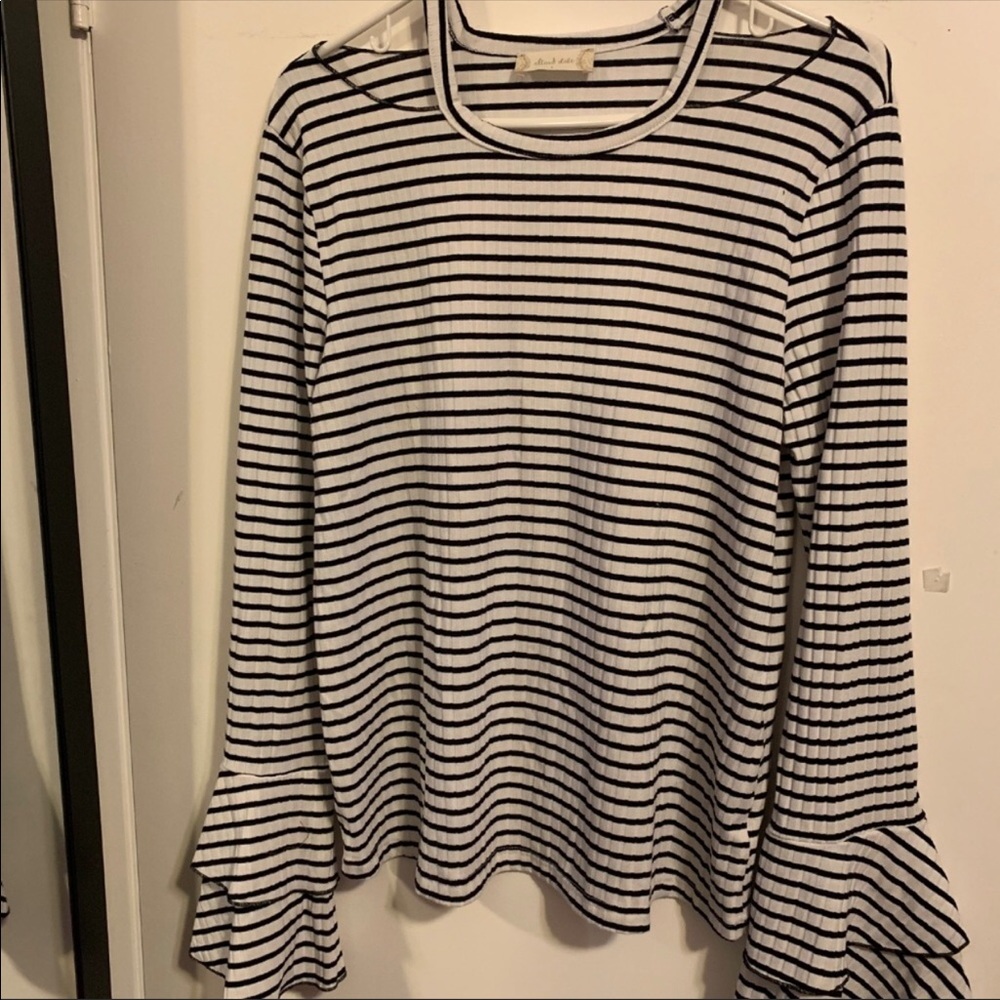 Altar’d State Striped Lauered Bell sleeved top